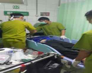 Ketgam : Korban saat di beri perawatan di RSUD Cengkareng