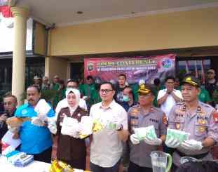 Ketgam : Barang bukti Narkoba yang akan di musnakan