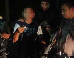 Ketgam : pelaku saat diamankan tim pemburu preman