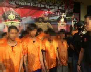 Anggota geng motor yang diamankan polsek cengkareng 