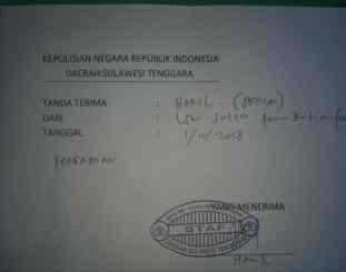 Ketgam : Bukti Laporan LSM Sultra Foundation