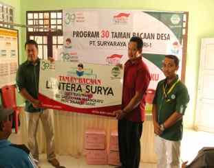 PT Suryaraya Lestari 1 (SRL-1) mendirikan Taman Bacaan Desa yang diberi nama “LENTERA SURYA
