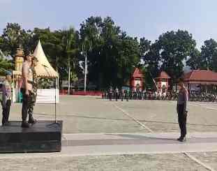 Polres kolaka bersama Kodim gelar pasukan dalam rangka menghadapi pemilu 2019