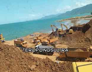 Aktifitas PT Wanagon Anoa Indonesia di desa mandiodo kec Molawe Kab Konut 