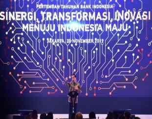 Presiden Jokowi menyampaikan sambutan pada acara Pertemuan Tahunan Bank Indonesia Tahun 2019, di Rafles Hotel, Jakarta, Kamis (28/11) malam.