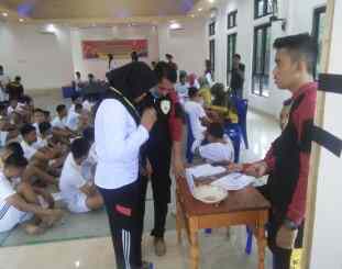 Bimbingan Pelatihan (Binlat) di Aula Wirasatya Polres Matra, Sabtu (25/01-2020).