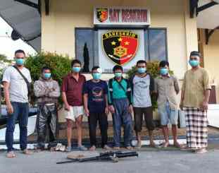 Para Tersangka saat di amankan 