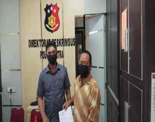 Sekwilda DPD Lira Sultra usai Melaporkan PT. Hoffmen di Polda Sultra 