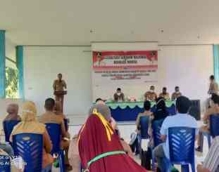 kegiatan sosialisasi gerakan revolusi mental Kabupaten Konawe Utara Tahun 2021, di Aula Balai pertemuan Kelurahan Andowia, Kec. Andowia