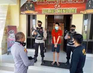 Ketgam : Pelaku saat di amankan /Sumber foto istimewa 