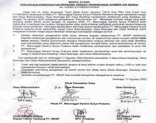 Foto Berita acara kesepakatan bersama