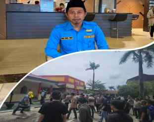 Ketgam : Ketua Umum Pergerakan Mahasiswa Islam Indonesia (PMII) Sulawesi Tenggara (Sultra) Awaludin Sisila